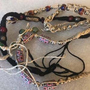 235.  Bundle of 5 macramé bracelets